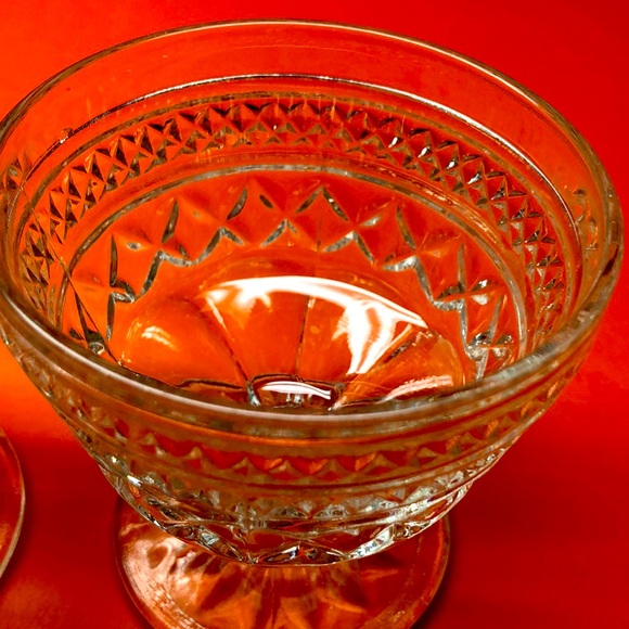 Two Wexford Anchor Hocking Low Sherbert Glasses - Picture 2 of 4